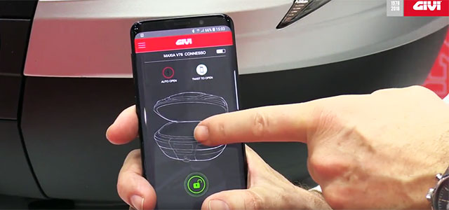 GIVI presenta una App para abrir y cerrar sus maletas con el smartphone